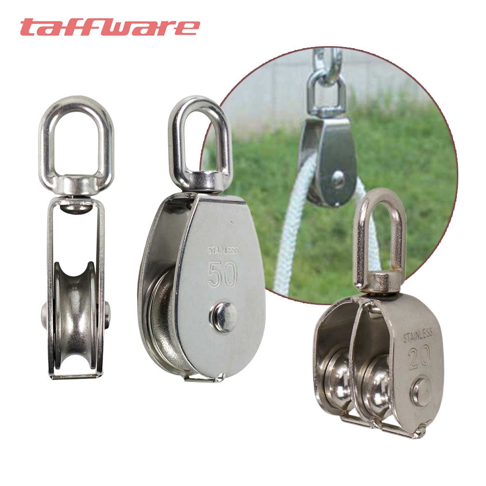 Katrol Kerekan Mini Pully Angkat Barang Sangkar Burung Single Double Wheel Serbaguna