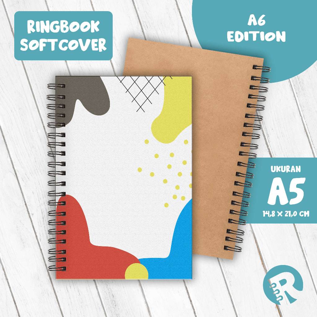 

Ringbook Softcover A5 Buku Catatan Garis/Polos Tema A6