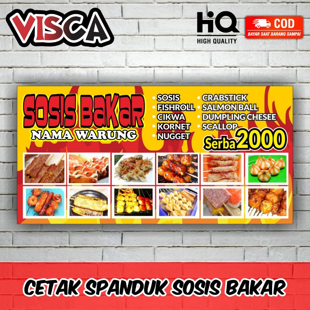 Spanduk banner Sosis Bakar