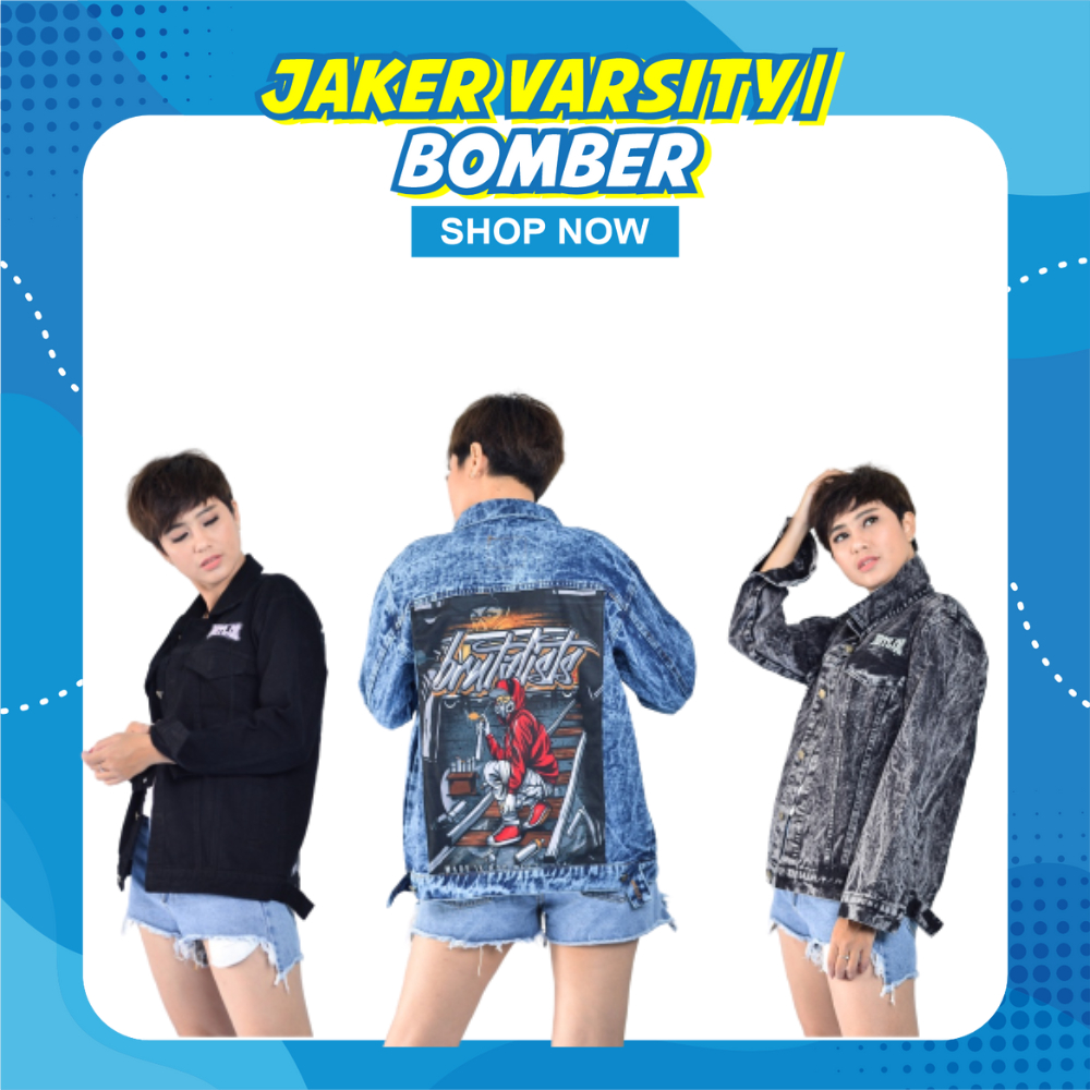 Jaket Jeans Pria Denim Jacket Distro Full Printing Motif Pandalisme