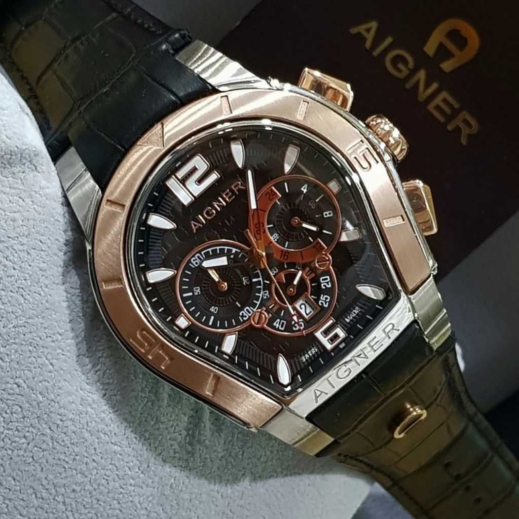 Jam Tangan Pria Aigner Palermo Kulit WITH CHRONO DATE ORIGINAL 