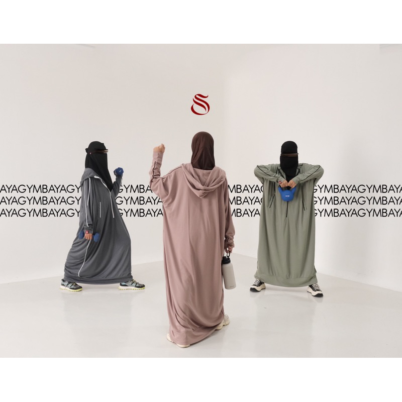 gymbaya Sidra hoodie panjang syari olahraga muslimah