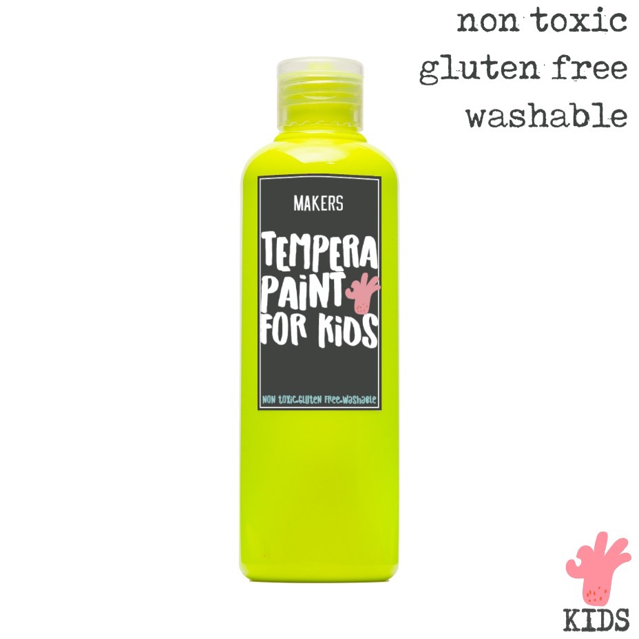 

Neon YellowTempera Washable Paint for Kids by MAKERS 250ml