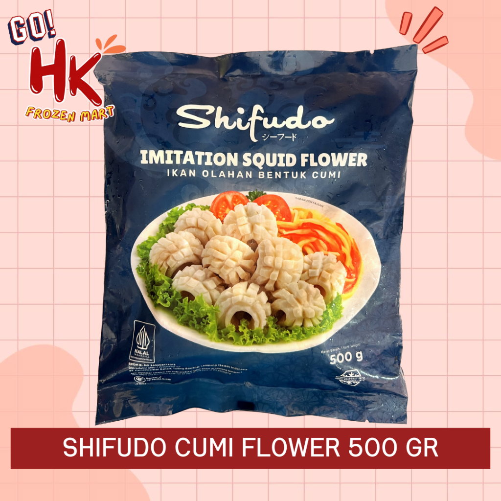 Shifudo Cumi Flower 500gr | olahan ikan kembang cumi isian suki seblak HK Frozen Mart