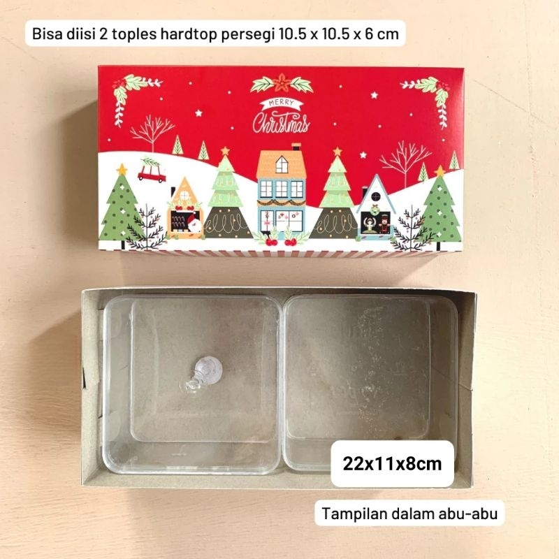 

2pcs Kotak Hampers Natal Christmas 22x11x8cm
