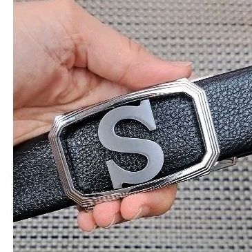 Gesper sabuk ikat pinggang pria fashion impor huruf S