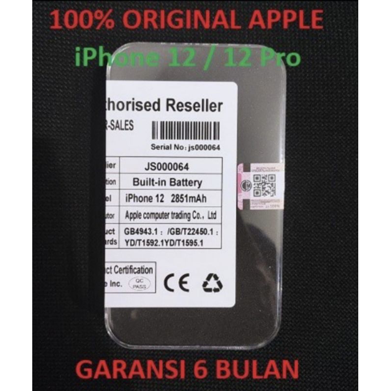 Battery Iphone12 pro Iphone12 A2479 Original