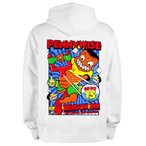 Jaket Hoodie Uncle Charlie - 1995 - Pennywise Concert Poster Hoodie Ritsleting Bahan Cotton Fleece N