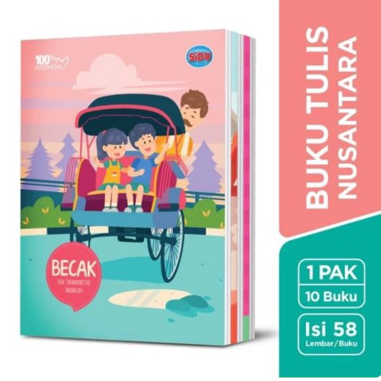 

☄️New event✨ BUKU TULIS SIDU 58 LEMBAR / BUKU TULIS BERGARIS [PACK-10 PCS]