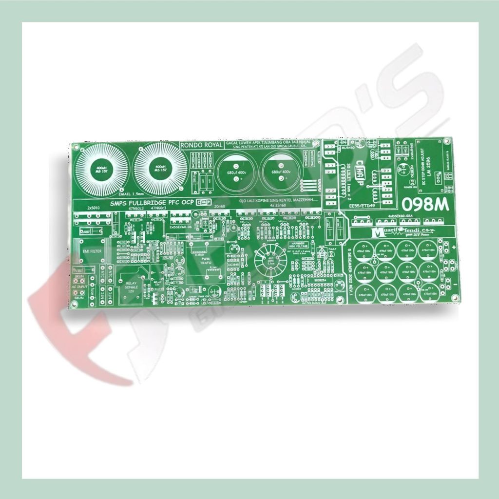 PCB SMPS ROYAL FULLBRIDGE PFC