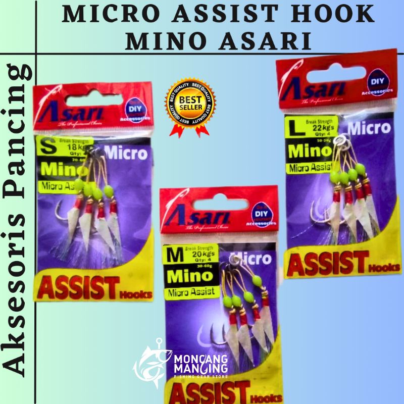ASSIST HOOK MICRO MINO ASARI KAIL PANCING DOUBLE ASSIST HOOK MICRO TERLARIS