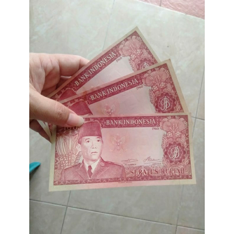 uang Kuno uang lama 100 Sukarno thn 1960 rp100 rupiah