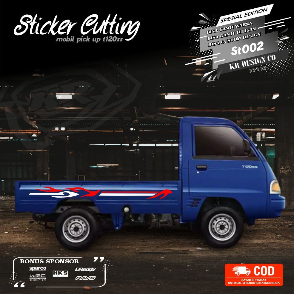 Sticker Cutting Pick Up T120ss Sticker Striping List Body WRC Stiker Mobil Pick Up Futura Colt T120s
