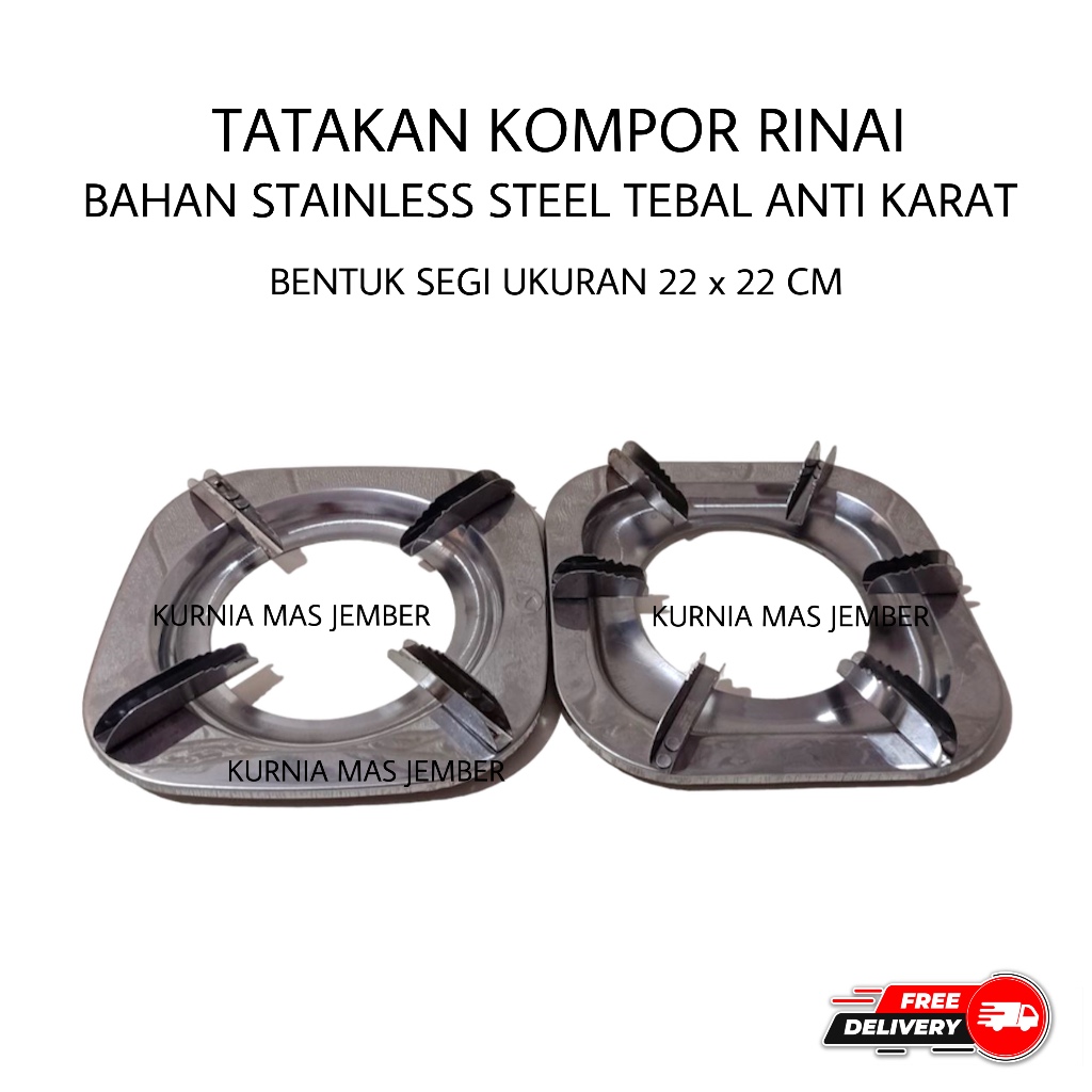 Tatakan Kompor Gas Alas Kompor Rinnai Kaki 4 Dan 6 Tatakan Stainless