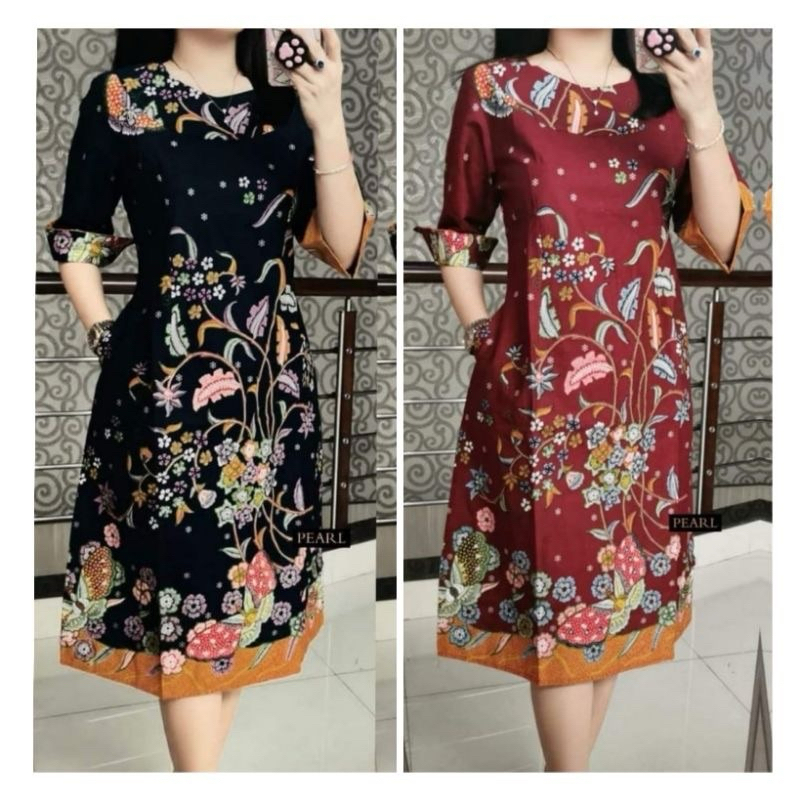 Dress wanita kekinian || Dress batik modern
