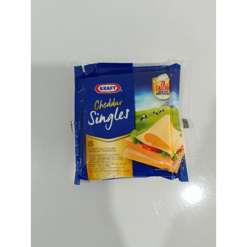 

Kraft Cheddar Single 2x Calcium 10 Lembar 120gr