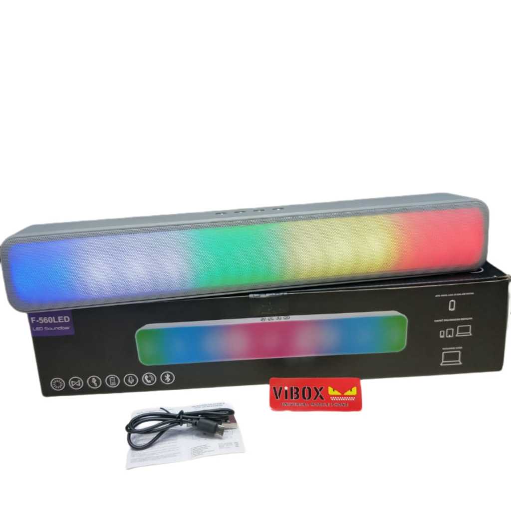 Fleco Speaker Bluetooth F560 Led Wirelless Super Mega Bass BY.ROBOT STORE JKT