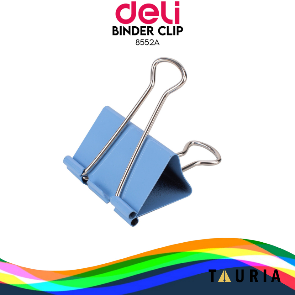 

BINDER KLIP KERTAS WARNA NO 200 ( 32 MM ) BINDER CLIP COLOUR DELI 8552A