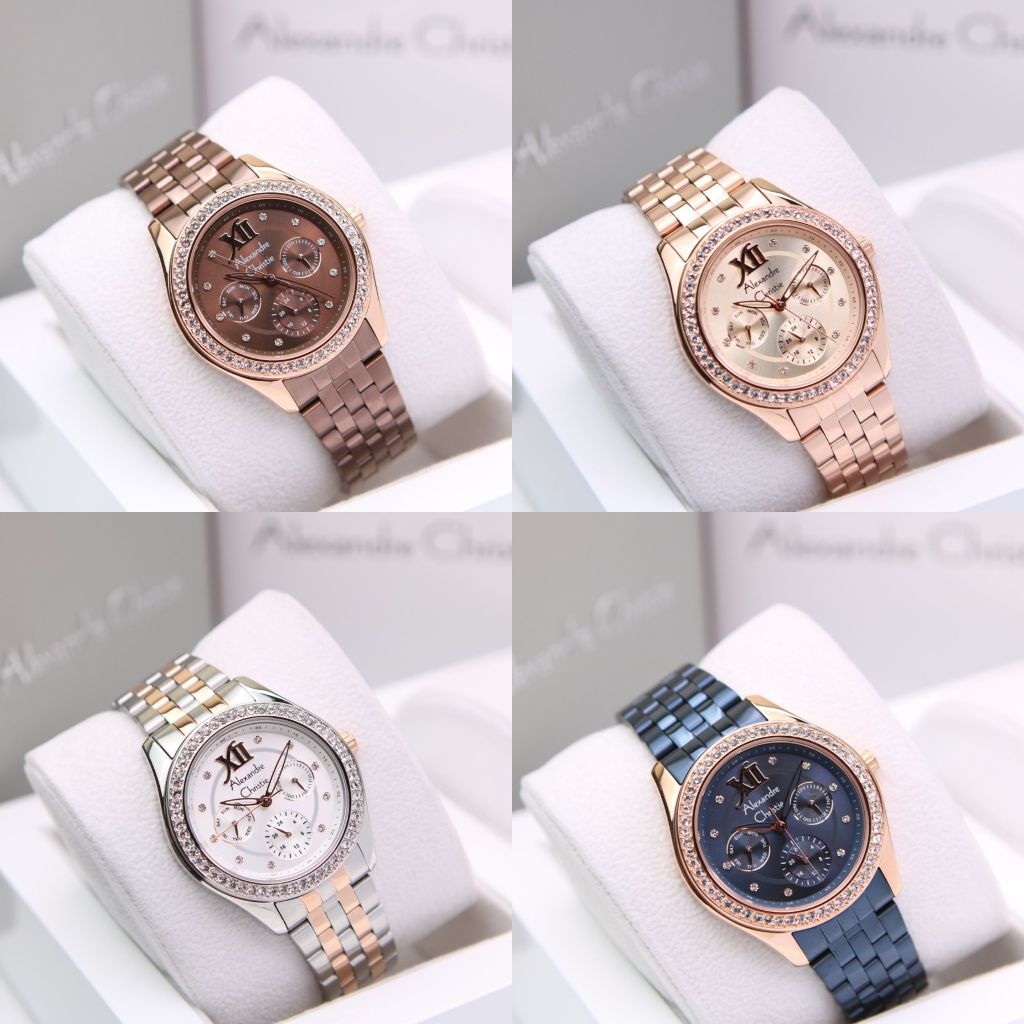 JAM TANGAN WANITA ALEXANDRE CHRISTIE AC 2496 AC2496 BFB SERIES ORIGINAL