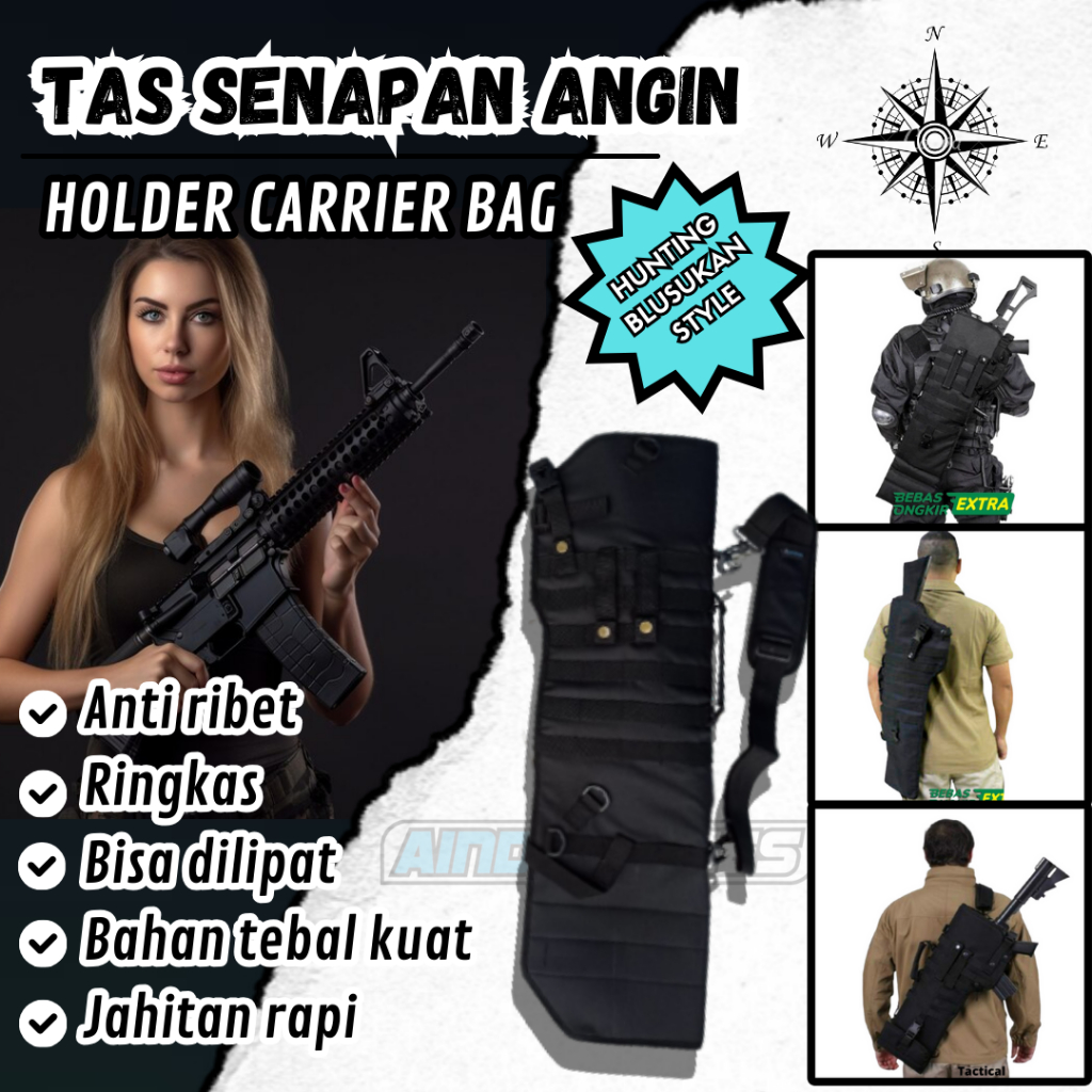 Tas PCP BullUp Bahan tebal kuat mulpump pompa angin Blusukan RIngkas Bisa dilipat