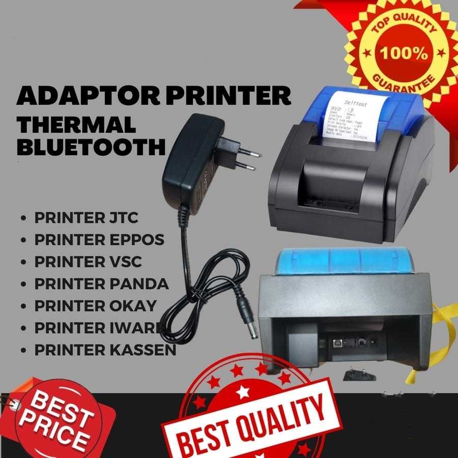 COD - ORIGINAL Adapter Adaptor Printer Bluetooth Thermal 9V 2A Printer minipos Printer kassen Printe