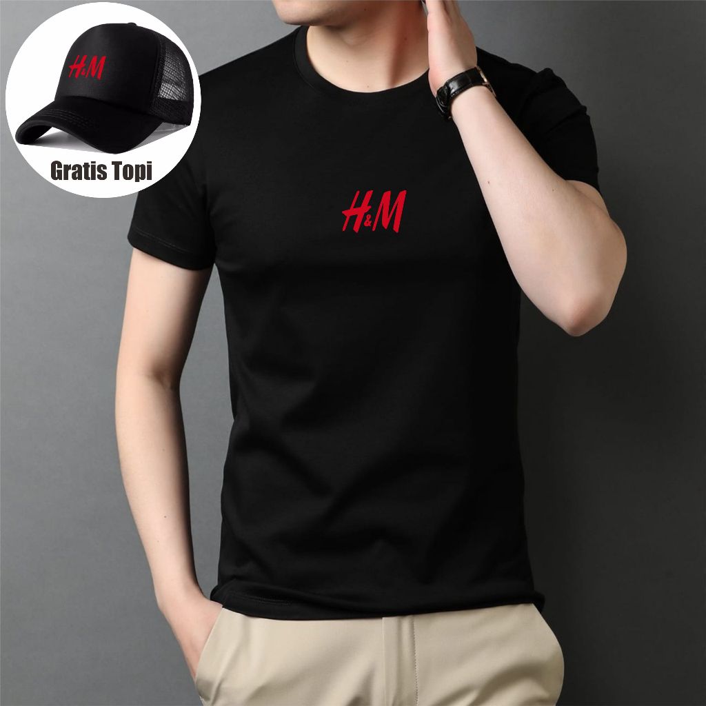 Kaos lengan pendek / kaos bonus topi / beli baju dapat topi / kaos distro / kaos pria / kaos unisex 