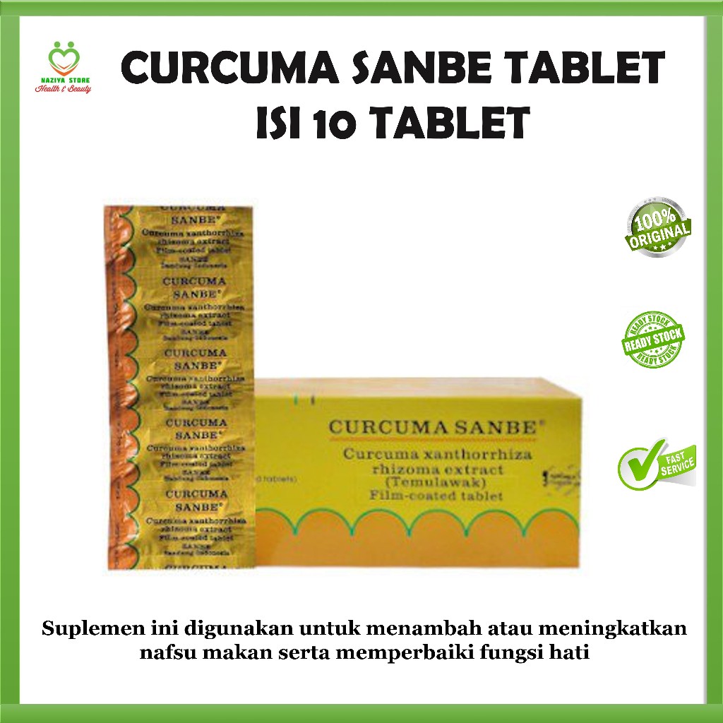 CURCUMA SANBE Tablet 10 Tablet Penambah Nafsu Makan Obat Penggemuk Badan