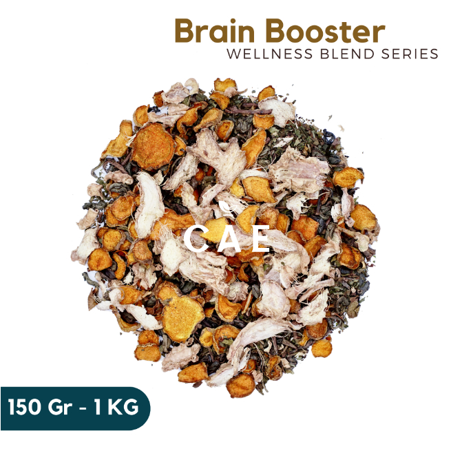 

BRAIN BOOSTER | Herbal Tea Blend Green Tea Peppermint Ginger Turmeric Premium 500 Gram - 1 KG
