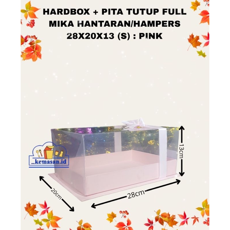 

HARDBOX + PITA TUTUP FULL MIKA HANTARAN/HAMPERS 28X20X13 (S) : PINK