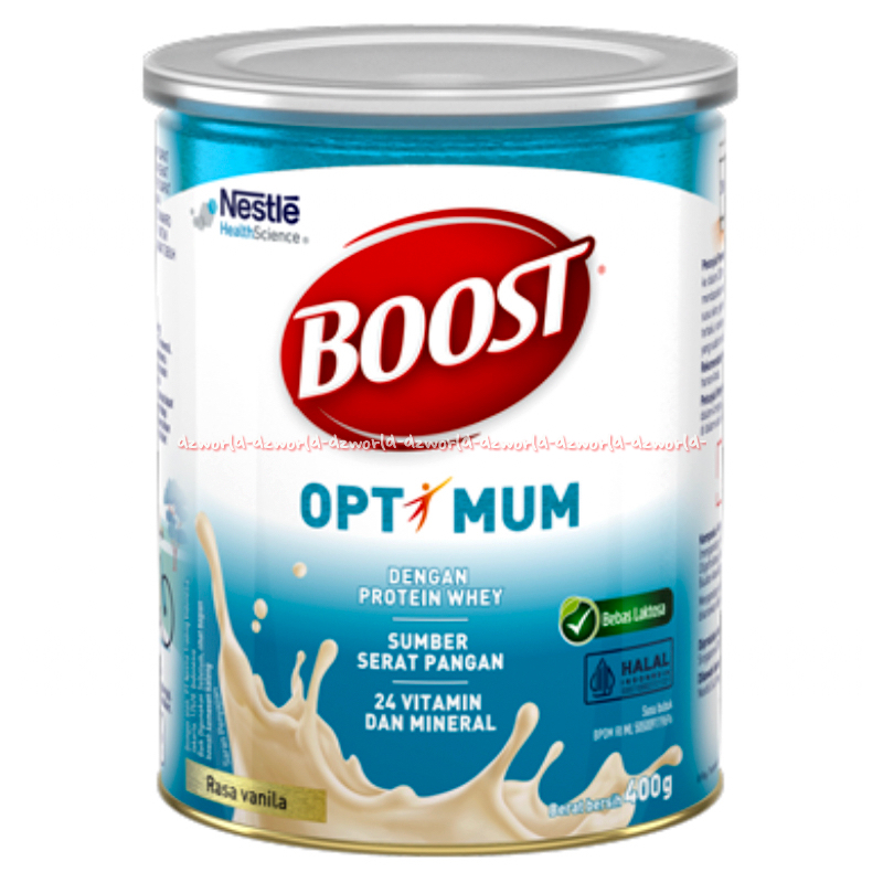 

Nestle Boost Optimum 400gr Rasa Vanila Vanilla Susu Bubuk Kaleng Nestle Bost Bust Mengandung Serat Pangan 400 gram Bust