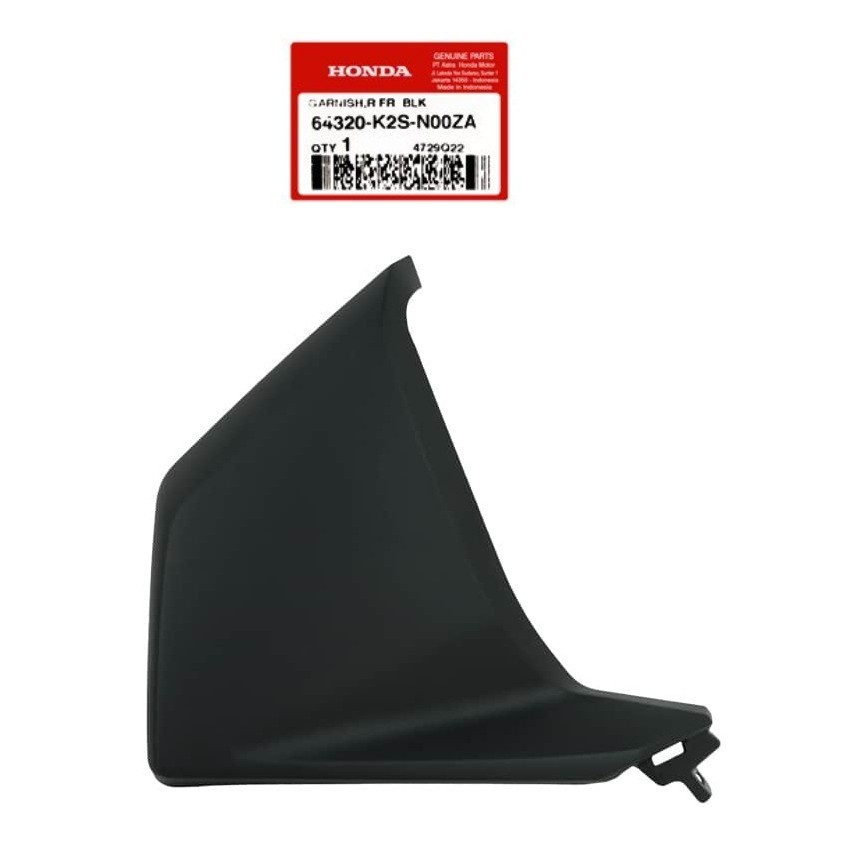 Garnish Depan Kanan Hitam Honda Vario 160 K2S - 64320K2SN00ZA