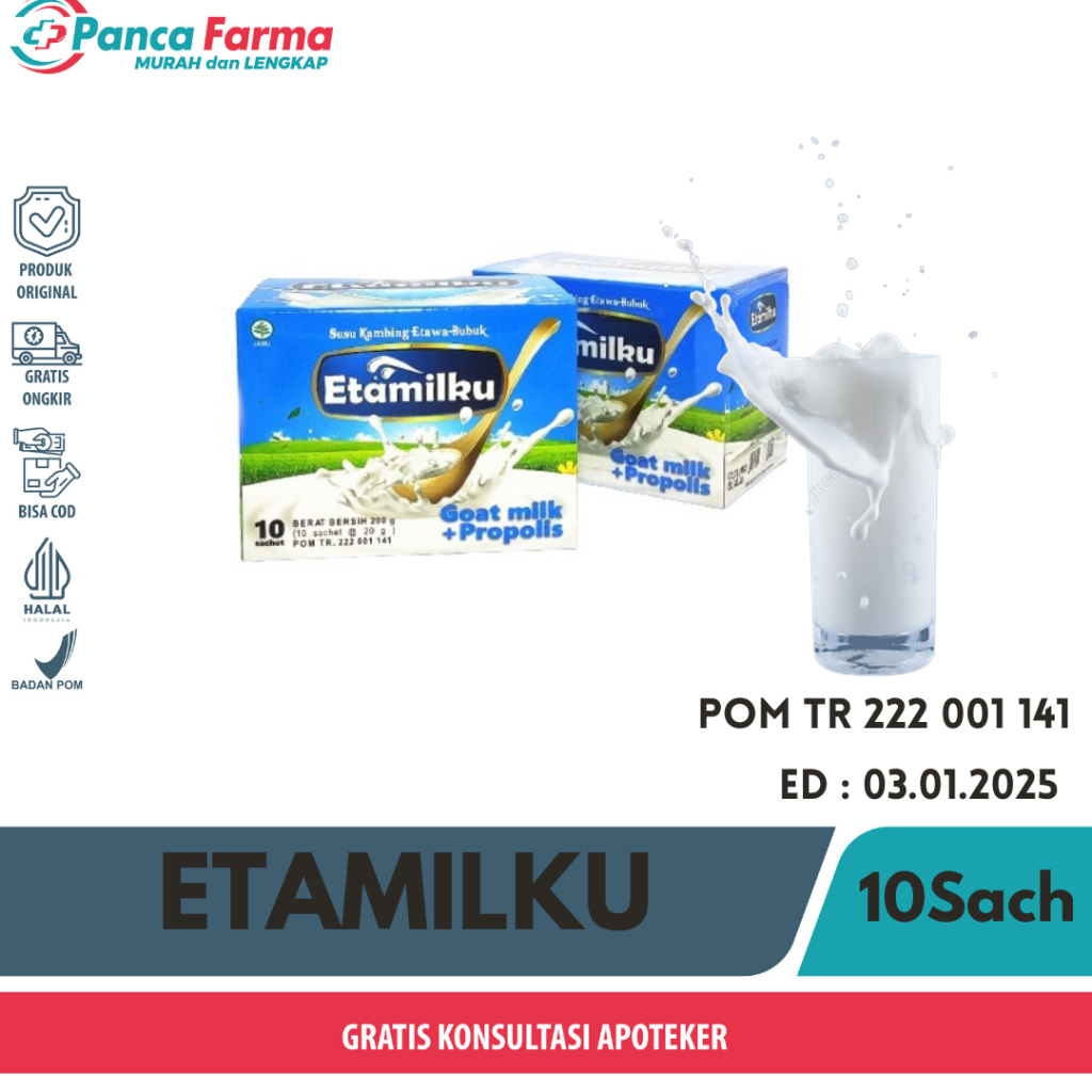 

ETAMILKU | Susu Kambing Etawa Ekstra Propolis 200 Gr (10 sachet @ 20 gr)