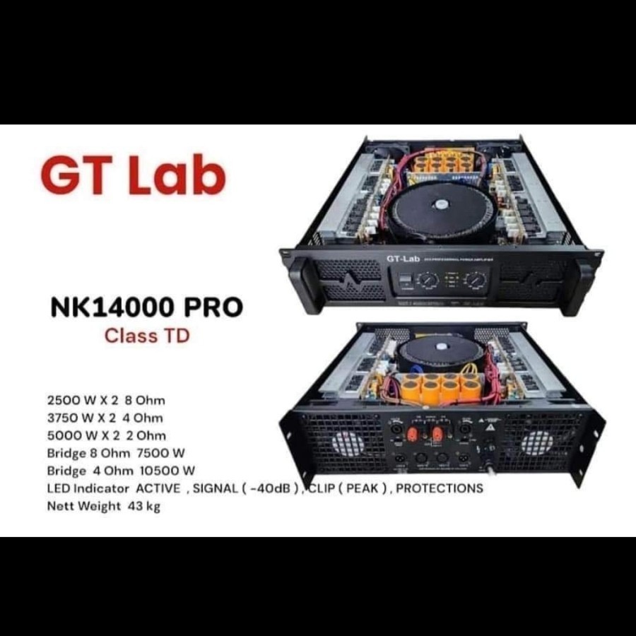 POWER AMPLIFIER GT LAB NK14000 / NK 14000 ORIGINAL PRO CLASS TD