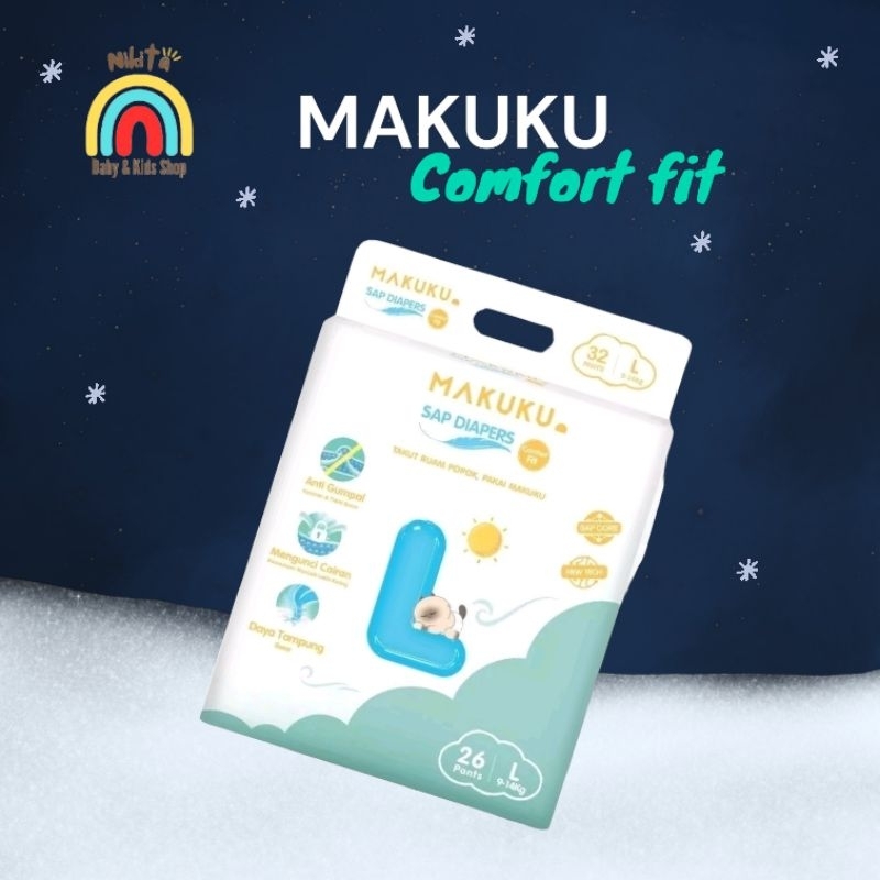 Makuku L26 / MAKUKU Comfort FIT L26 / Makuku comfit L26 / Makuku sap Diapers Comfit L