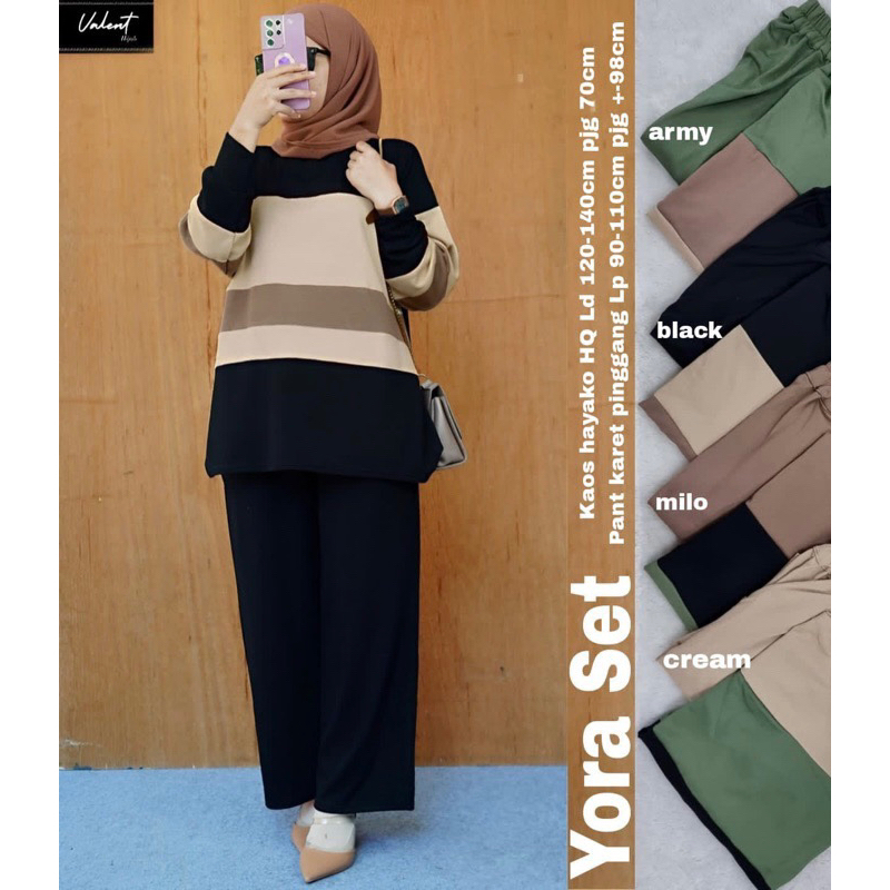 Yora Set by Valent // Yora Set 4 // Setelan Wanita Knit READY STOCK