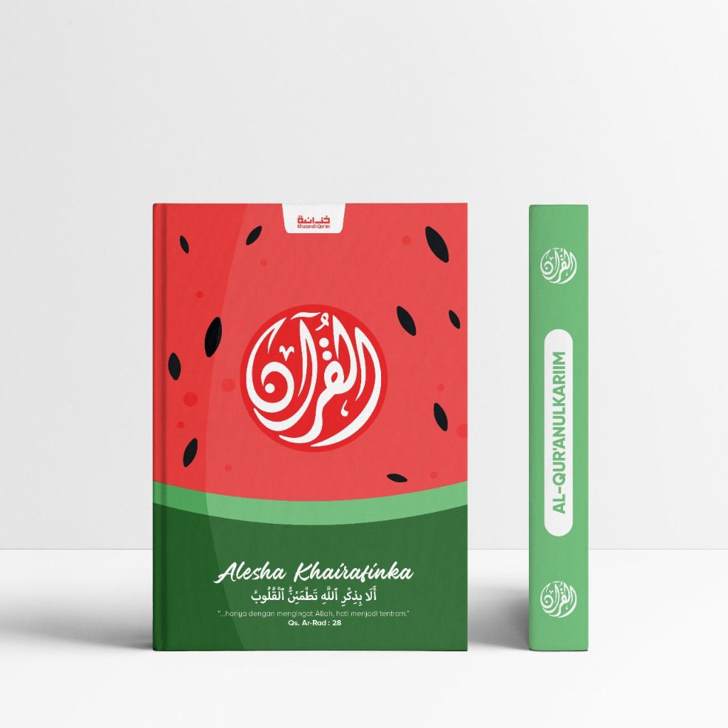 Al Quran Custom Nama (bisa tulis nama dicover) Ukuran A5 (Sedang) - Watermelon