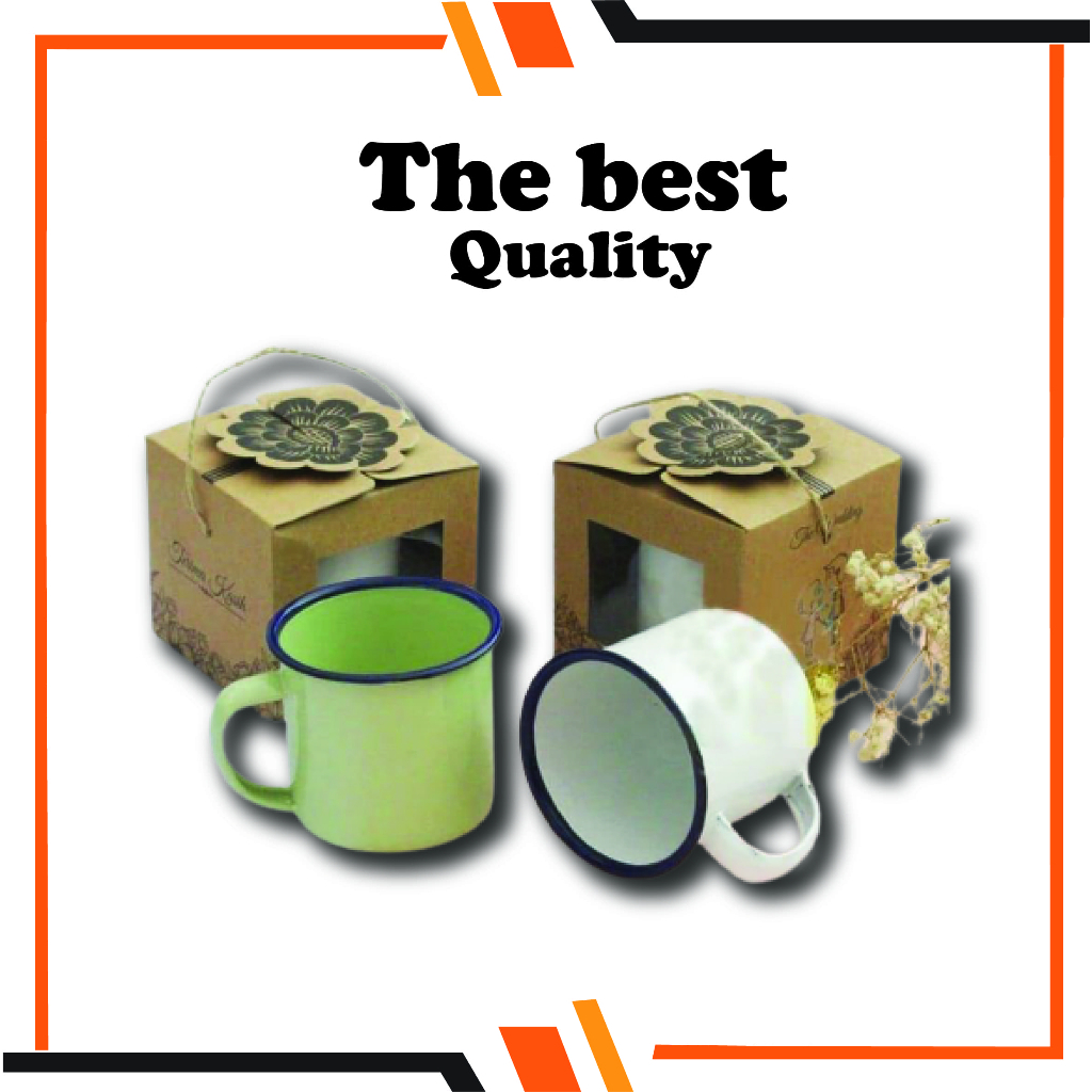 23. Cangkir kopi warna enamel 8 cm