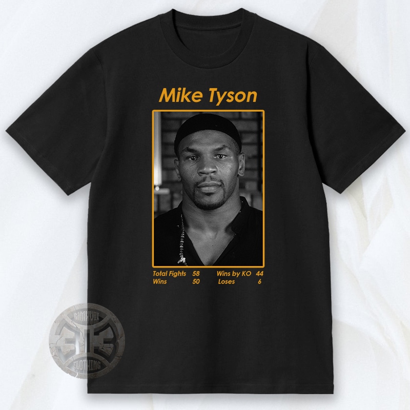 T-Shirt Kaos Mike Tyson Champ Lengan Panang Baju Pria Mike Tyson