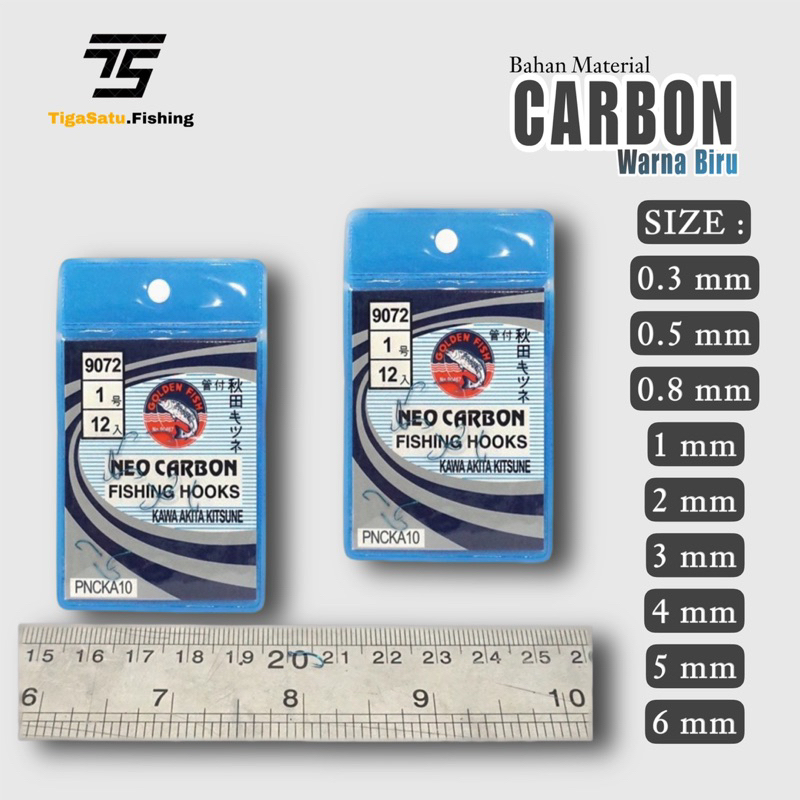 Kail Pancing Neo Carbon 9072 Biru Mata Kail Golden Fish