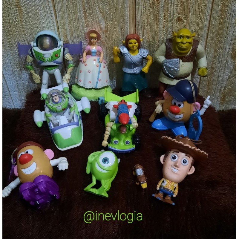 Mainan Figure Toy Story/Monster inc/Shrek MCD happy meal/Mcdonald's happy meal murah ori