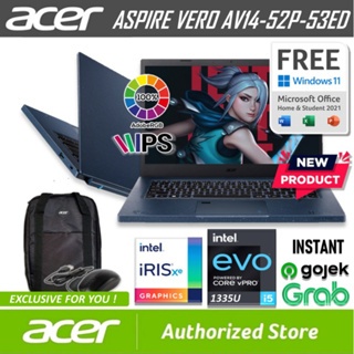 Acer Aspire Vero Intel EVO i5 1335U 16/512GB Gen 13th W11 Resmi Bukan Macbook