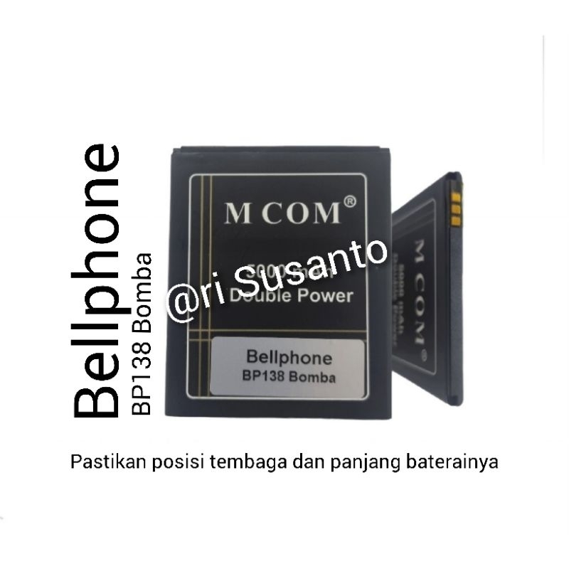 Baterai MCOM for Bellphone BP138 BP 138 Bomba Double Power 5000mAh batere batre batrai battery