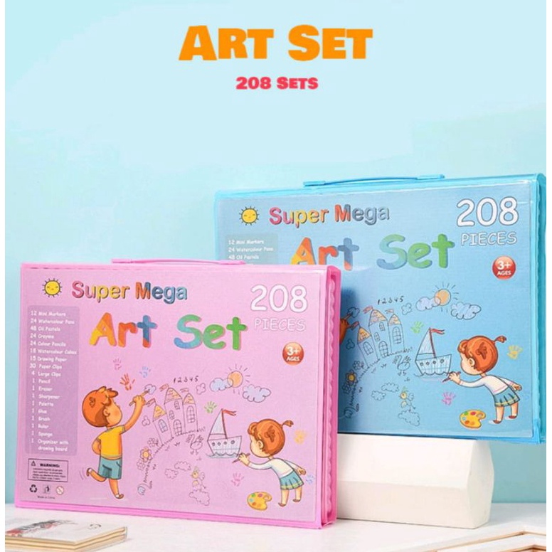 

COD 12.12 Crayon set 208 Pcs Pensil Warna Lengkap Krayon set Alat Menggambar Mewarnai Cat Air Lukis Anak .,.,.,.,