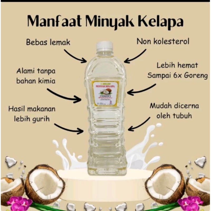 

Minyak kelapa coconut cooking oil 1 liter / kelapa 1 Lt