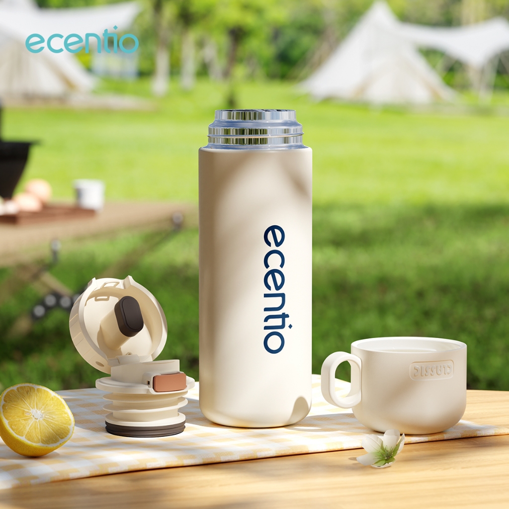 termos air panas 500ml stainless steel ecentio [B29] 304+316 tahan 8 jam botol air dengan tutup keci
