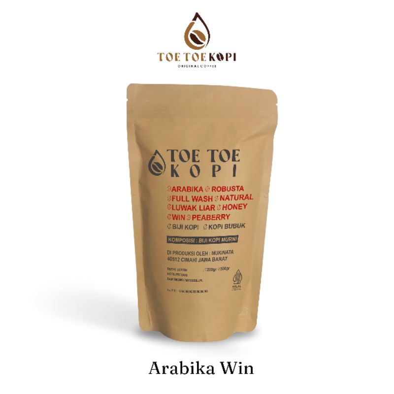 

Toe Toe Kopi Arabika Win 1kg