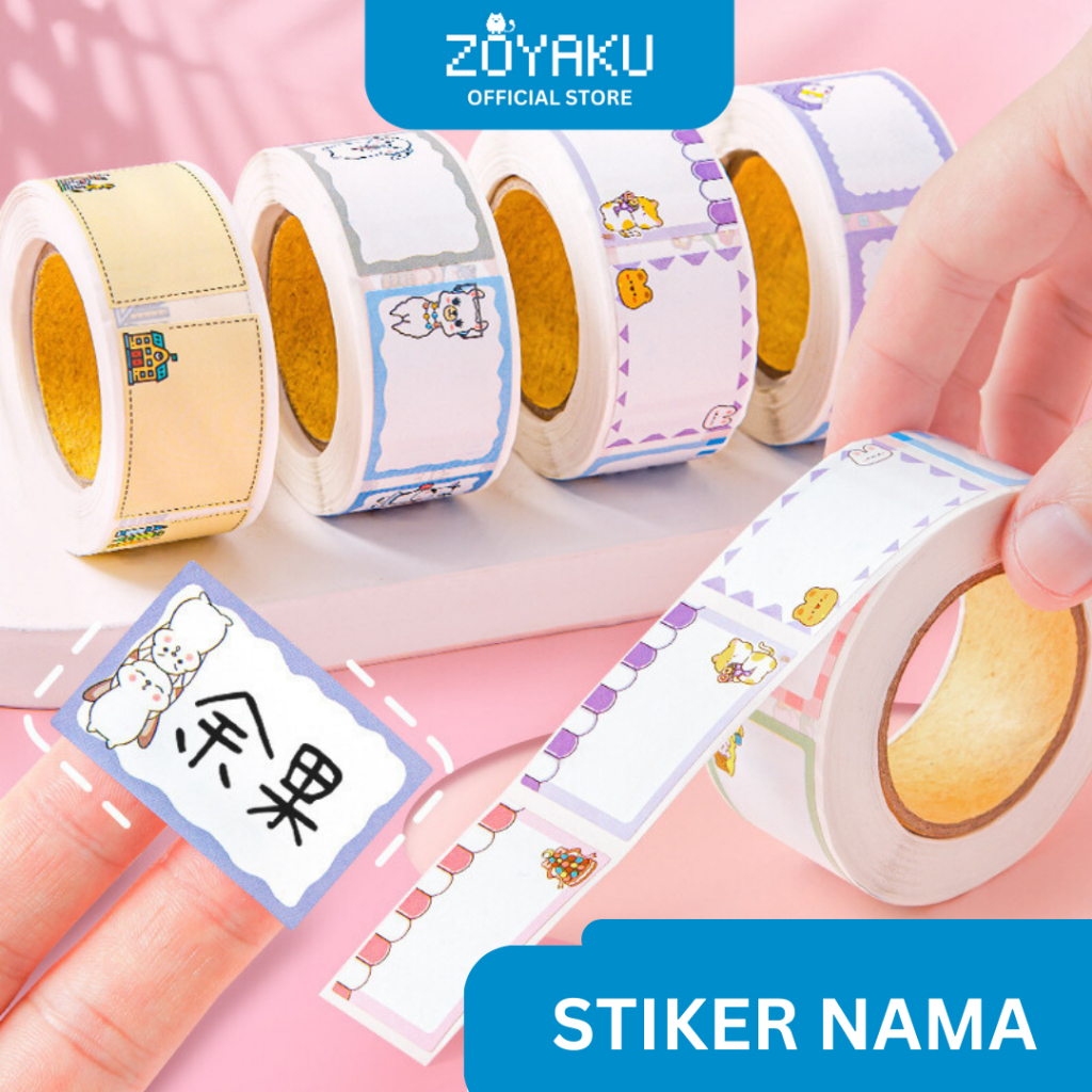 

(350pcs) Stiker Nama Label Bisa Tulis Serbaguna DIY Design Sticker STK2002