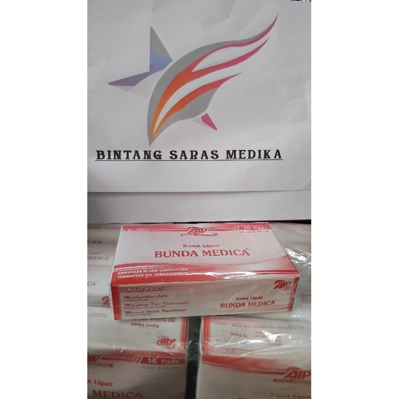 Kasa Hidrofil Bunda Medica 16x16 merah