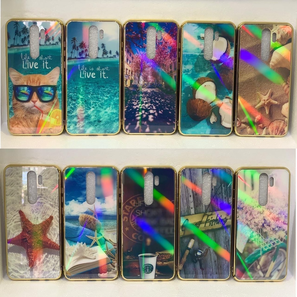CASE KACA RAINBOW Vivo s1 pro/y91/v20 se/y12/v15 pro/y50/v19/x50 CASING KACA BERKILAU PELANGI / CASE