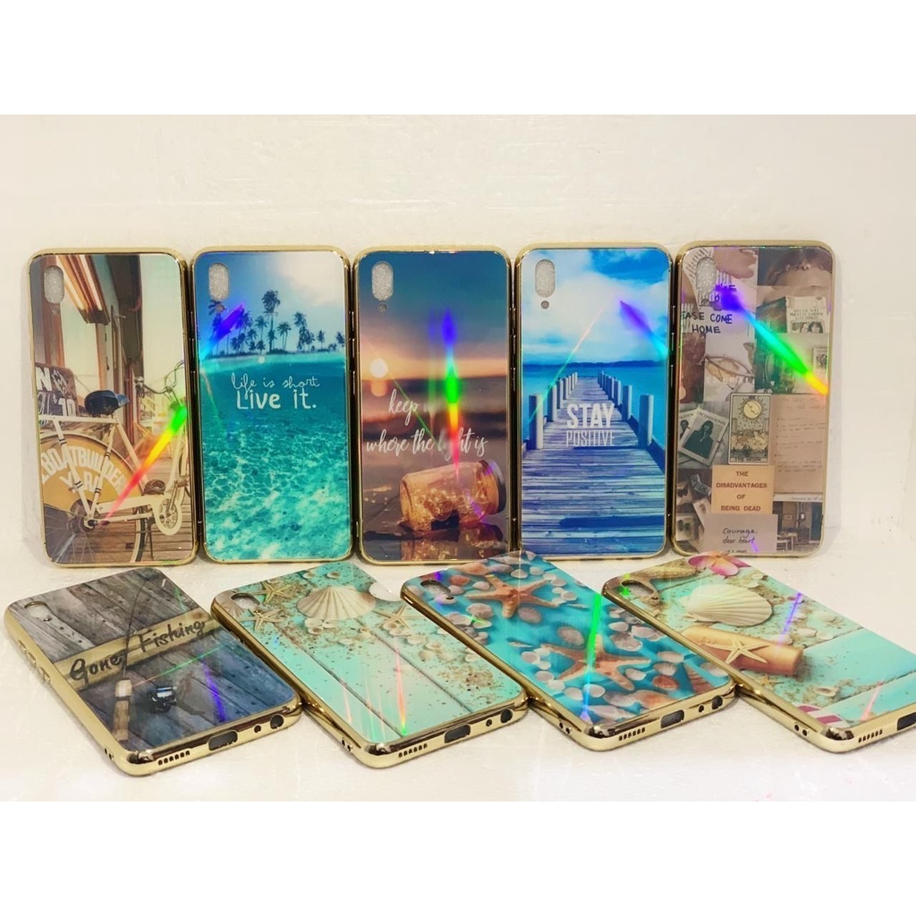 CASE KACA RAINBOW Samsung a51/a50s/a10s/a01/a11/a21s/a71/a01 core/j2 prime CASING KACA BERKILAU PELA